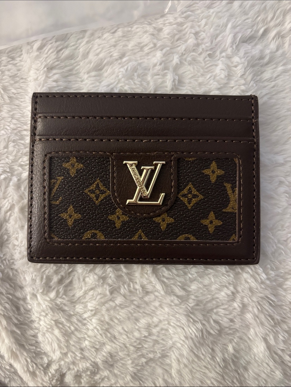 Brand New ! ( FASHION )Monogram Brown Leather Card Holder